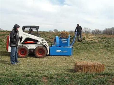 straw blower skid steer|50 foot straw blower.